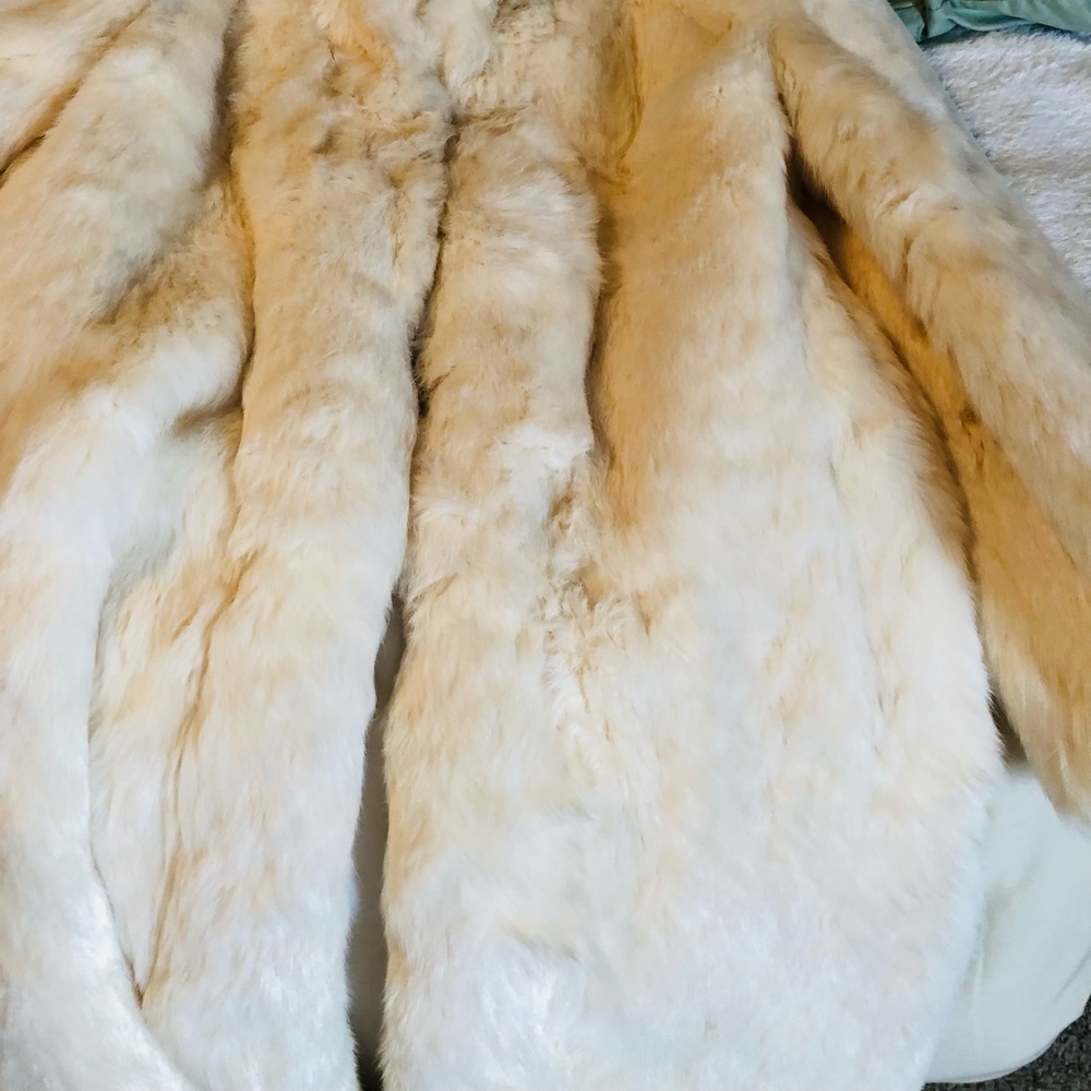 Rabbit Fur Long Calf Length Coat! Beautiful!